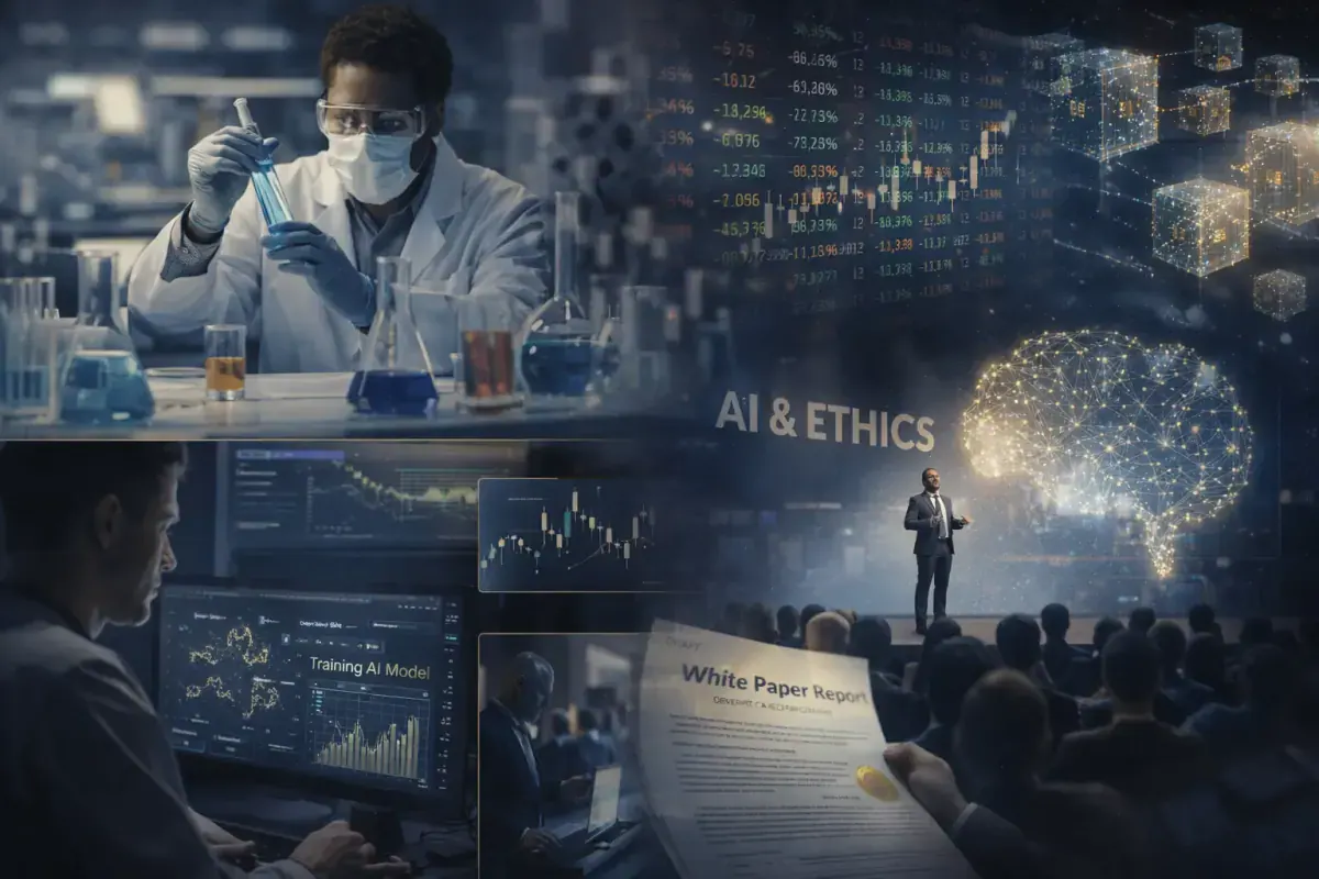 An editorial image about AI provenance, lineage, and evidence governance.